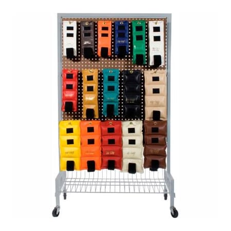 Fabrication Enterprises Cuff Original Wrist and Ankle Weight with Mobile Rack, 32 Piece Set 10-0257